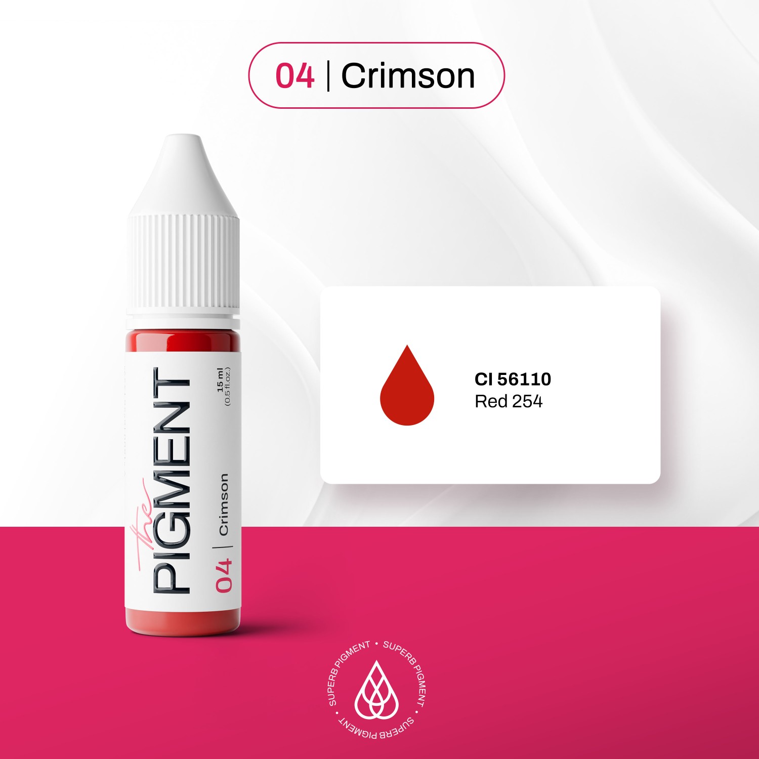 THE PIGMENT ტუჩის პიგმენტი Crimson 15 მლ.